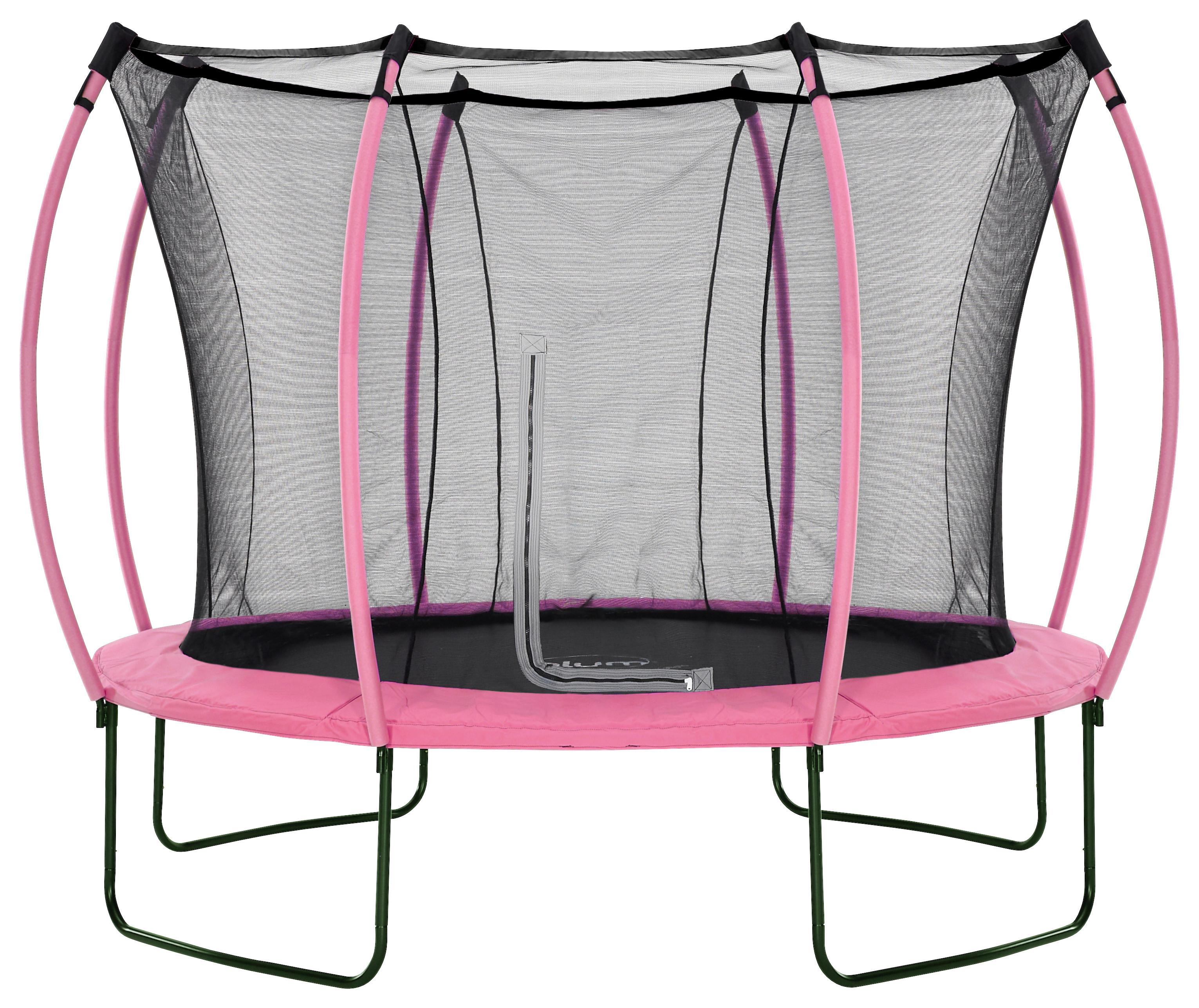 Trampolin Ø 305 cm Mit Sicherheitsnetz Plum - Pink, Basics, Metall (305/250cm)