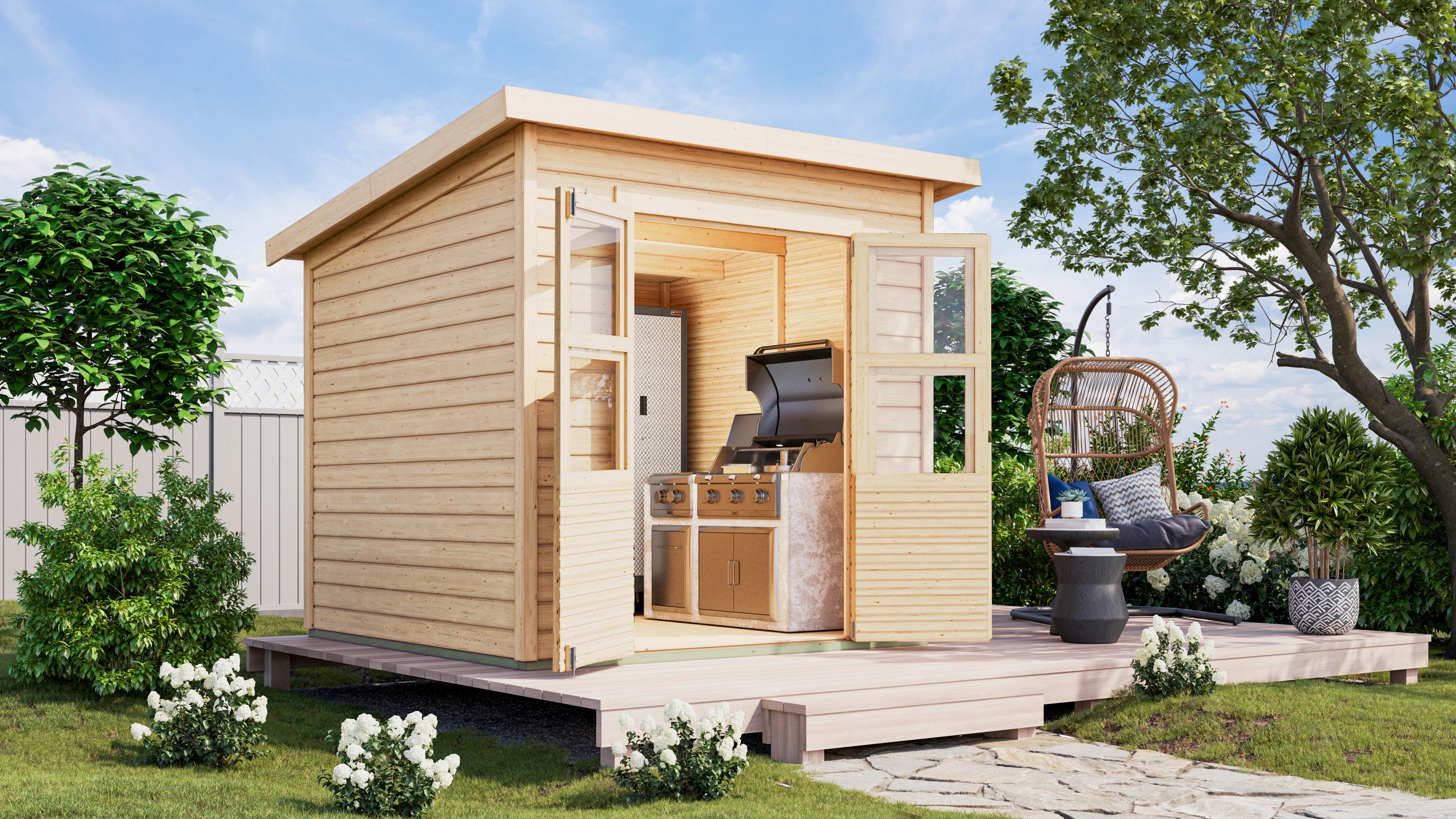 Gartenhaus Kappeln 4 39568 Kappeln 4 - Fichtefarben, Basics, Holz (212/214/220cm)
