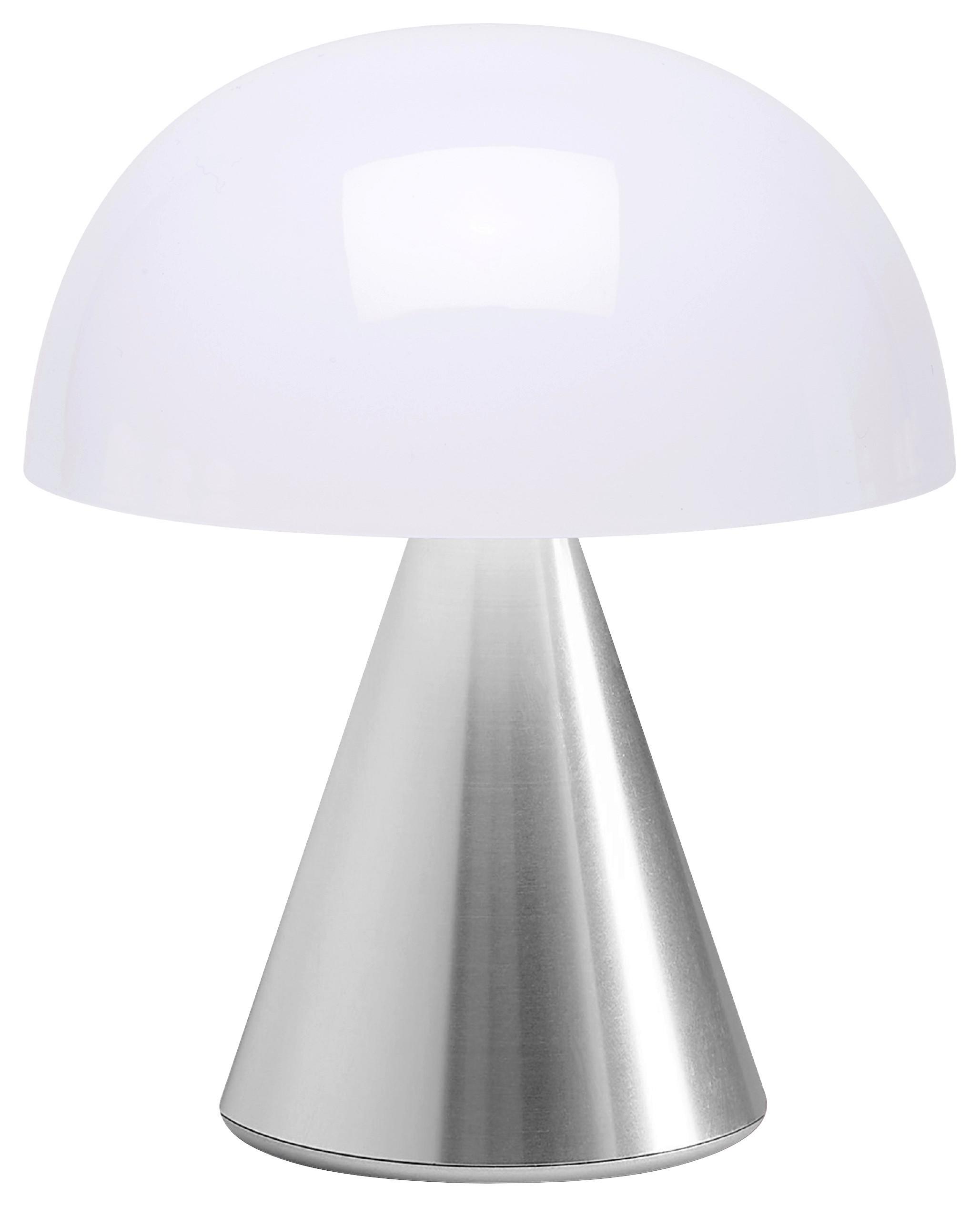Akku-tischleuchte Lexon Mina M - Alufarben, Design, Kunststoff/Metall (9.2/11/9.2cm)