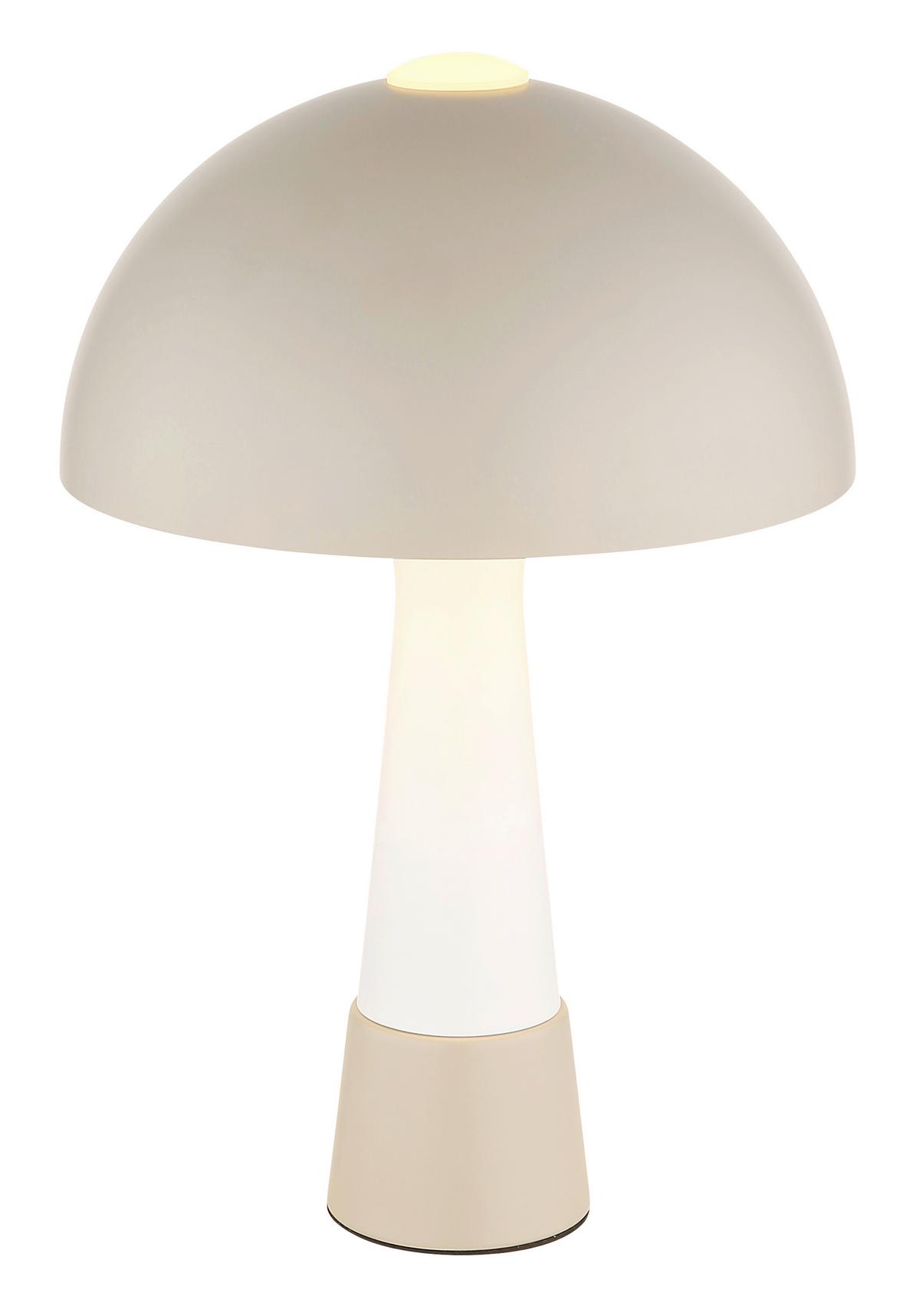 Tischleuchte Exkl. 1xe27, 40w - Sandfarben/Schwarz, Design, Kunststoff/Metall (25/36,5cm) - Globo