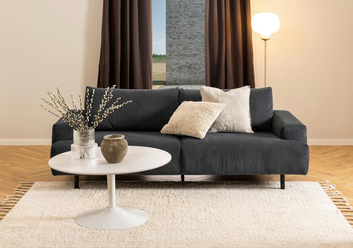 Konferenční stolek MALTA keramika bílá - bílá, Design, kov/keramika (90/45cm) - Livetastic