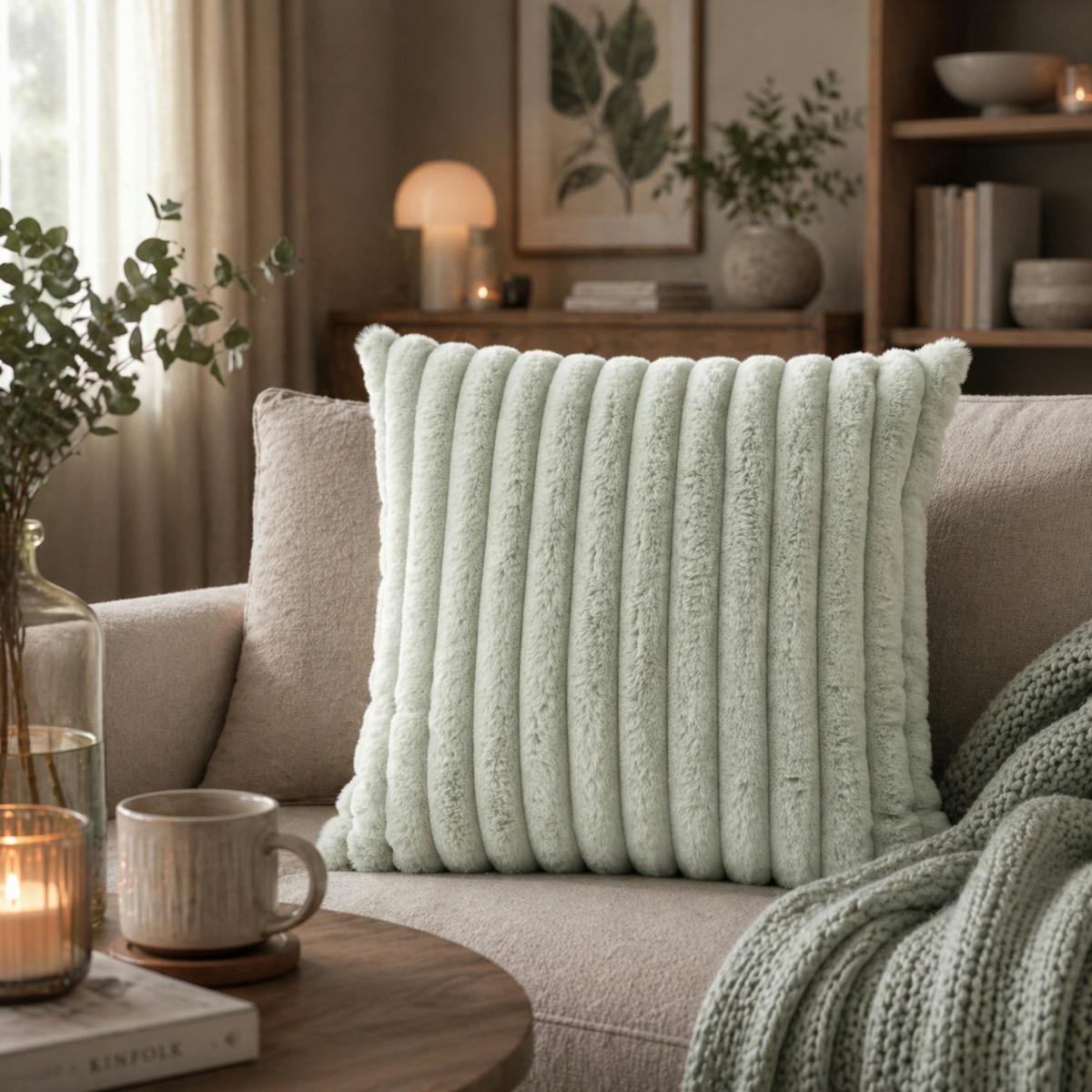 ZIERKISSEN WHITE ROCK - Mintgrün, MODERN, Textil (45/45cm) - Luca Bessoni
