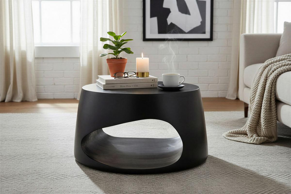 Couchtisch Schwarz B: 75 cm - Schwarz, Design, Holz (75/75/38cm) - MID.YOU