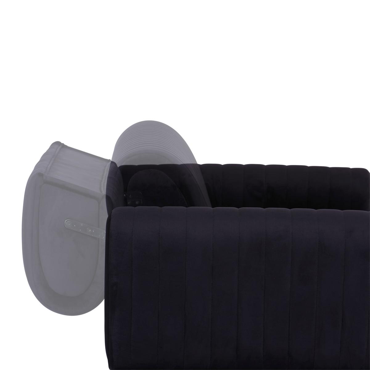 2-sitzer-sofa Bono Schwarz - Goldfarben/Schwarz, MODERN, Textil (180/83/90cm) - Luca Bessoni