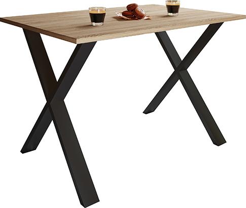 Esstisch Xona 110x50 cm Schwarz/Eiche Dekor - Schwarz/Sonoma Eiche, Basics, Holzwerkstoff/Metall (110/50/76cm) - MID.YOU