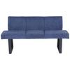 Sitzbank Tampa - Schwarz/Dunkelblau, MODERN, Textil/Metall (166/82/61cm) - MID.YOU