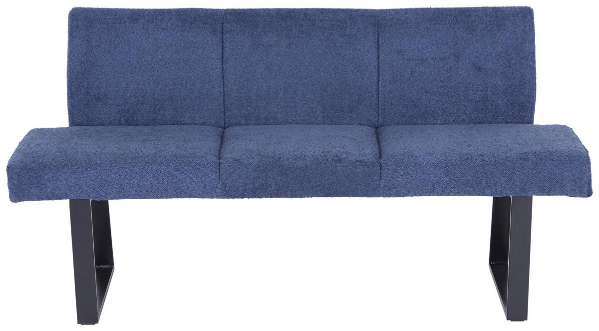 Sitzbank Tampa - Schwarz/Dunkelblau, MODERN, Textil/Metall (166/82/61cm) - MID.YOU