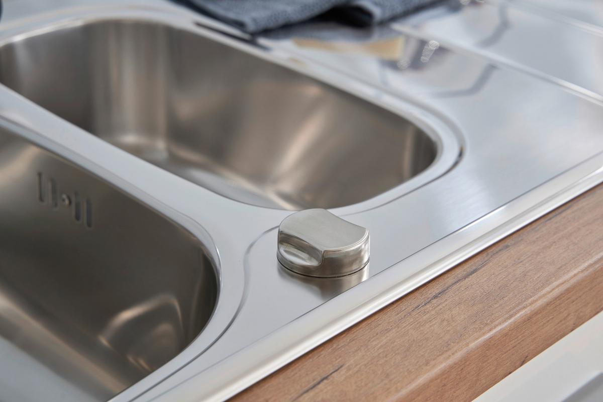 Spüle Respekta Edelstahl Bxt: 100x50 Cm - Edelstahlfarben, Trend, Metall (100/19/50cm) - Respekta