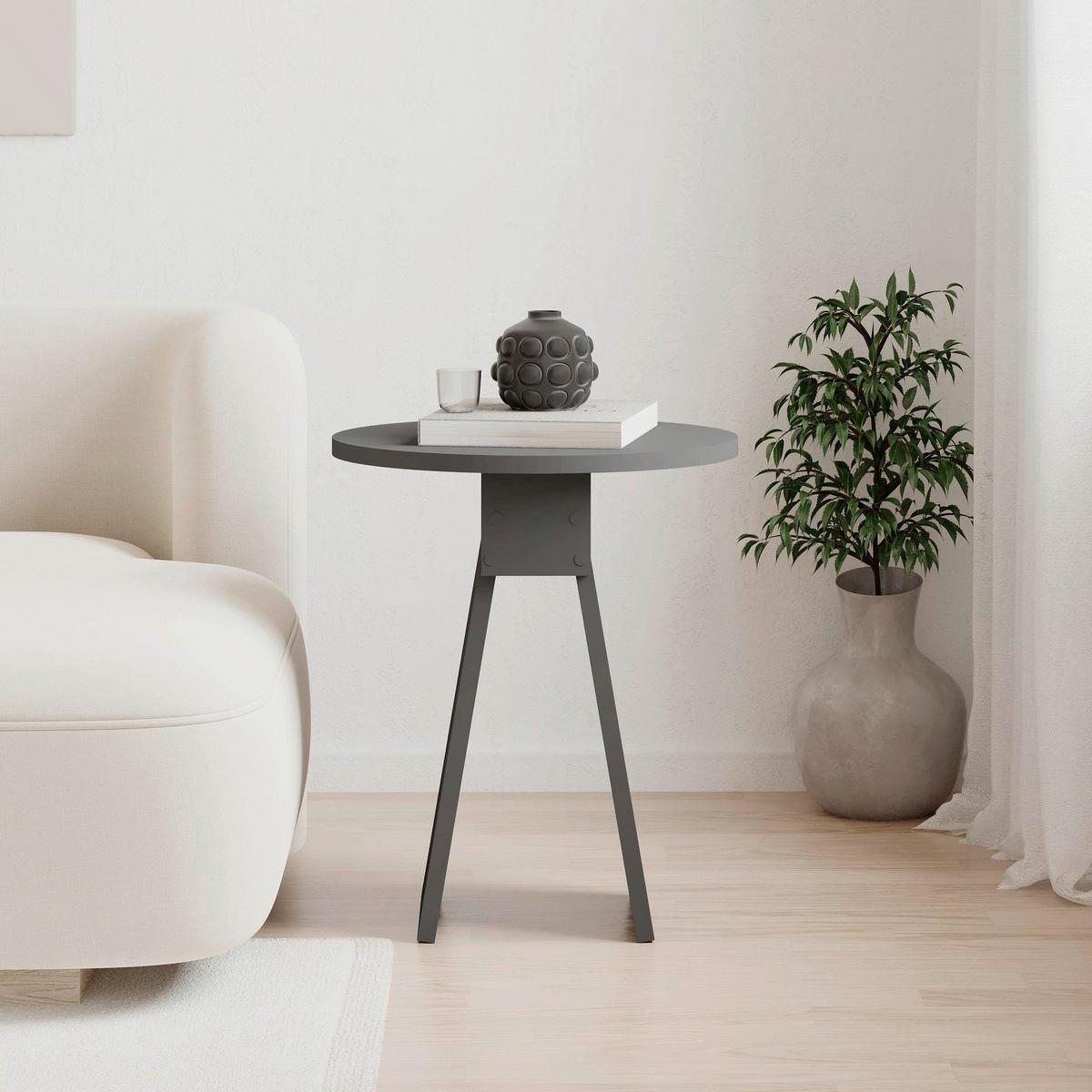 Beistelltisch Chen Anthrazit D: 42 Cm - Anthrazit, Design, Holzwerkstoff (42/50cm) - Livetastic