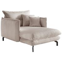 Polstersessel mit Armlehnen Lava Stoffbezug Beige - Beige/Schwarz, MODERN, Textil (111/101/167cm) - Livetastic