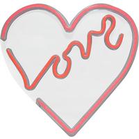 Led Falilámpa Love - áttetsző/fehér, Basics, műanyag (35/34/1,9cm) - Luca Bessoni