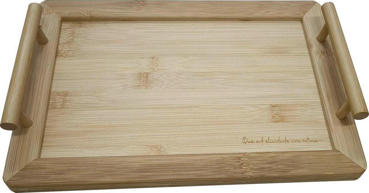 Serviertablett Melina - Naturfarben, KONVENTIONELL, Holz (35/6/24cm) - Luca Bessoni