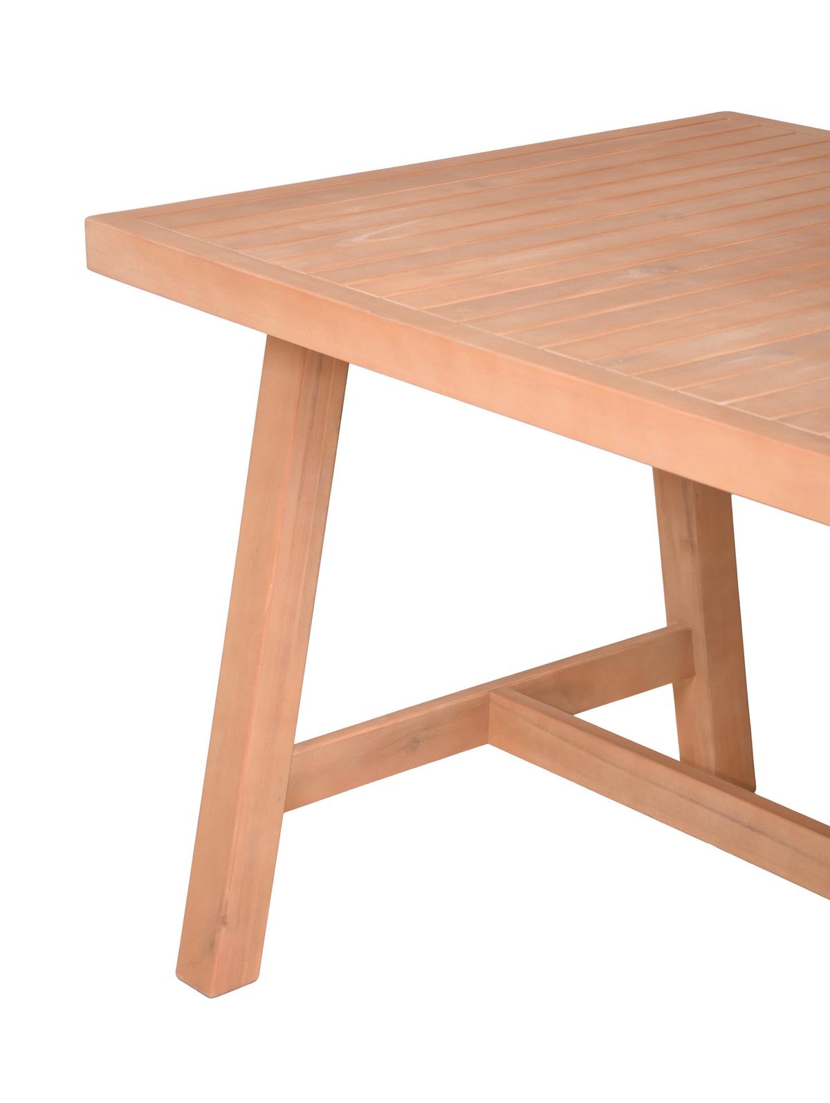 Gartentisch Bogota Akazienholz L 150 cm - Hellbraun, Basics, Holz (150/85/75cm) - Gardenson