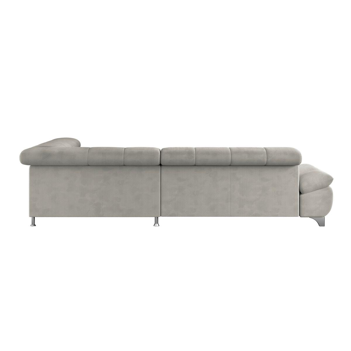 Ecksofa Gemini Dunkelgrau, B: 312 cm - Taupe/Chromfarben, KONVENTIONELL, Textil (312/234cm)