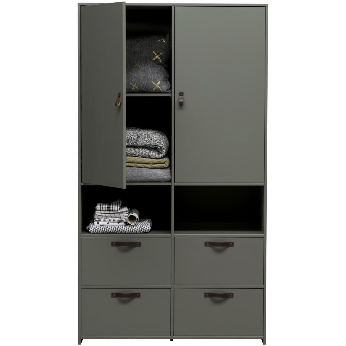 KLEIDERSCHRANK Stage Grün B: 103cm - Grün, Design, Holz (103/185/40cm) - Livetastic