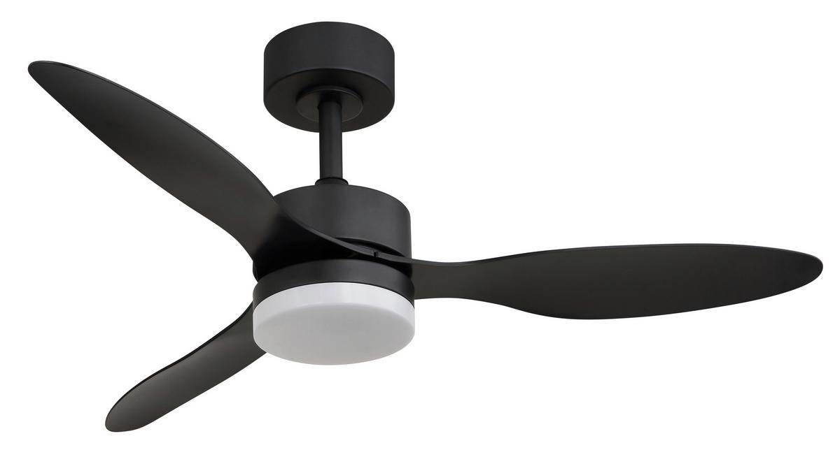 Deckenventilator Heyla - Opal/Schwarz, Basics, Kunststoff/Metall (106/40,5cm)