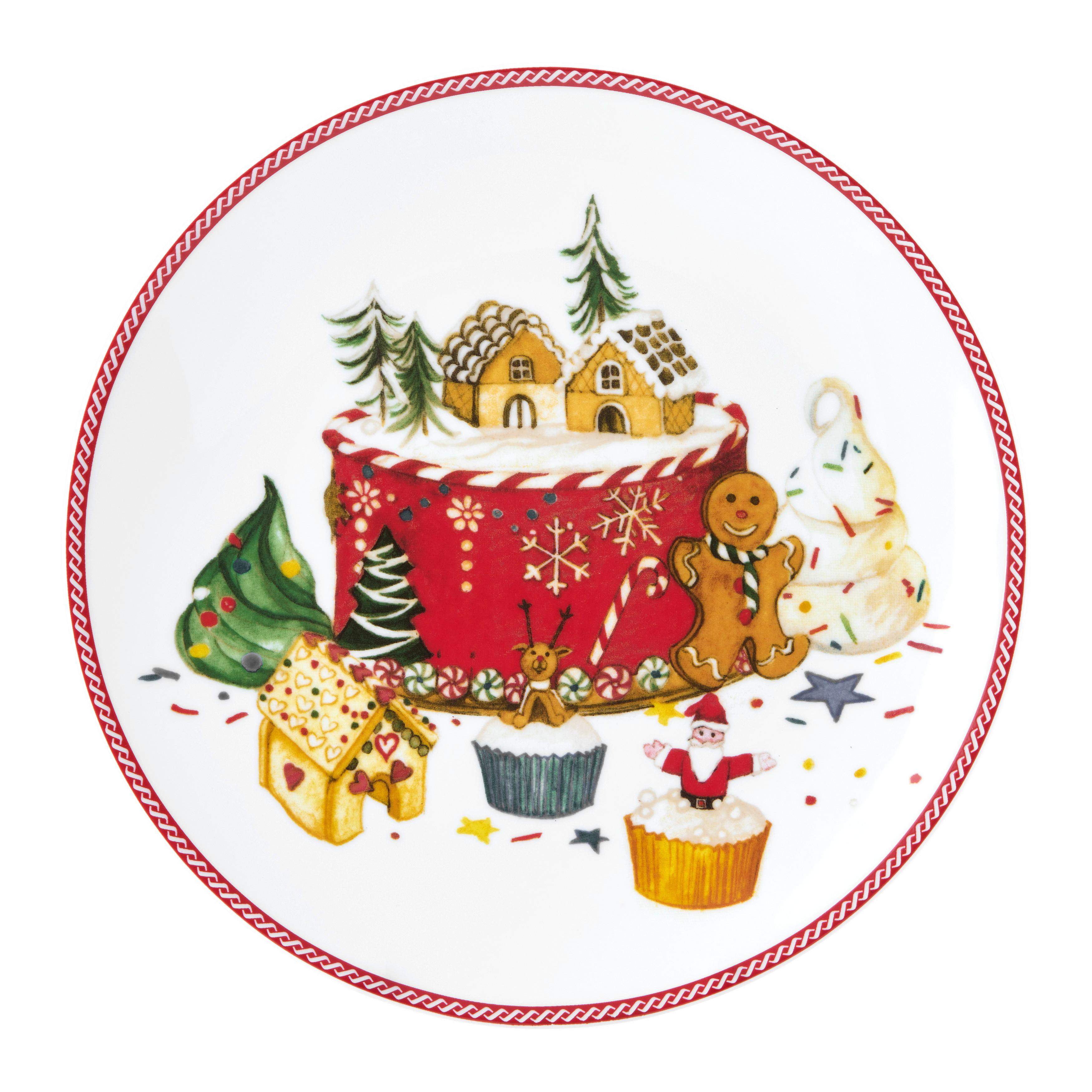Podnos XMAS - GINGER - bílá/červená, Konvenční, keramika (27,5/2,6cm) - Mömax