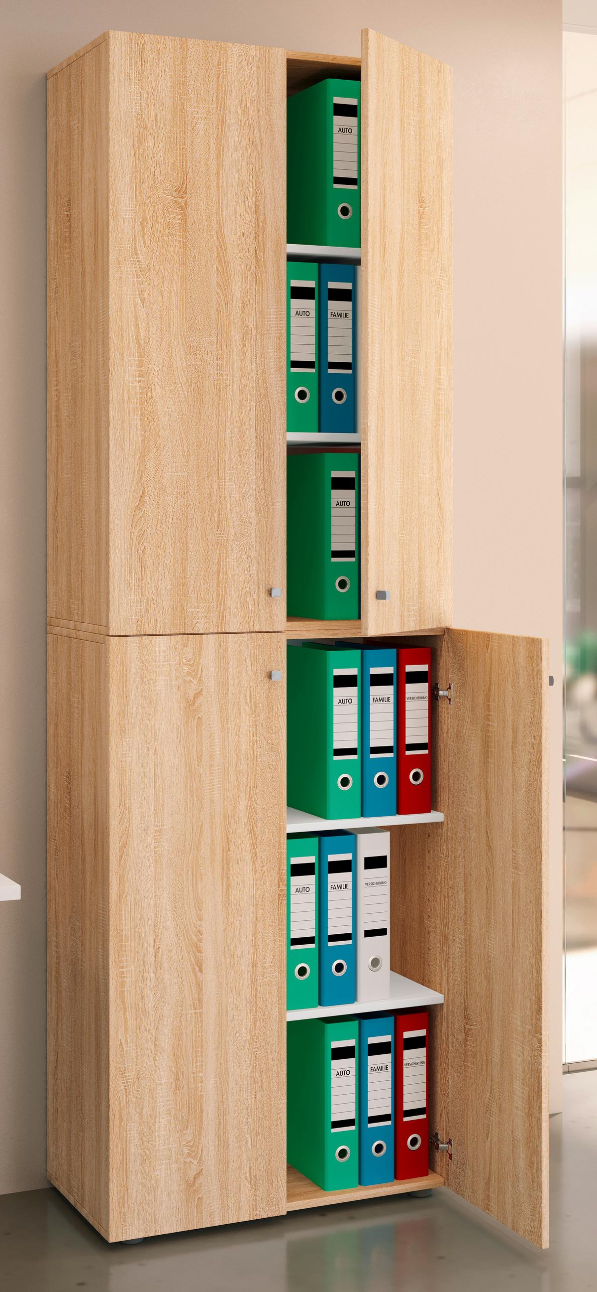 Aktenschrank Lona Eiche Dekor B: 70 cm - Sonoma Eiche, Design, Holzwerkstoff (70/220/39cm) - MID.YOU