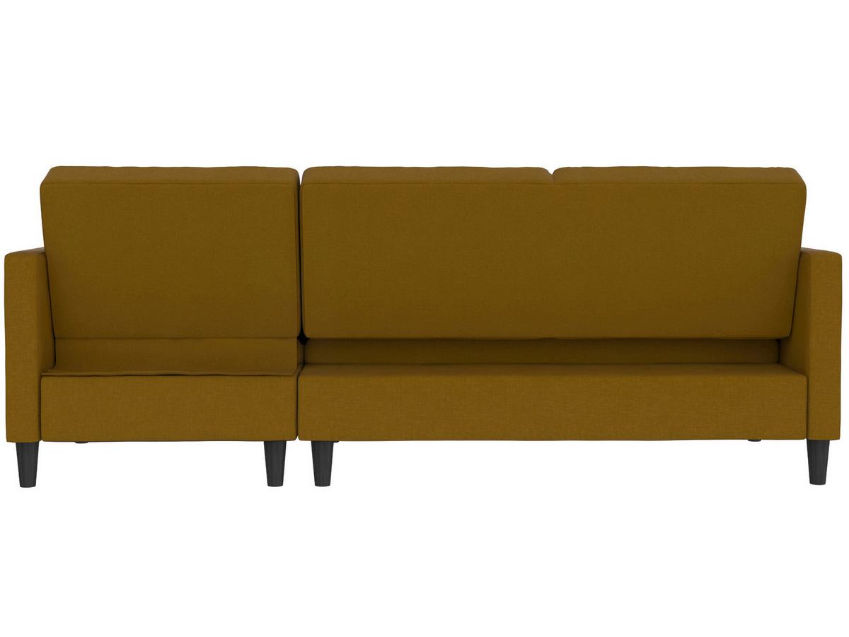 Ecksofa Palermo Currygelb, mit Stauraum - Currygelb/Schwarz, Basics, Textil (213/154cm) - Livetastic