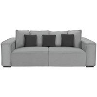 Bigsofa Mit Kissen Surf, Mikrofaser - Dunkelgrau/Hellgrau, MODERN, Holz/Textil (244/62/117cm) - Luca Bessoni