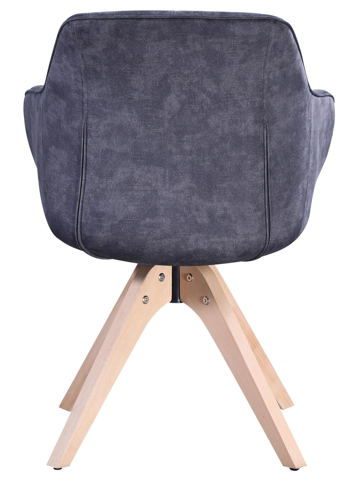 STOLIČKA S PODRÚČKAMI RELAX - hnedá/antracitová, Modern, drevo/textil (60/82/61cm) - Mömax