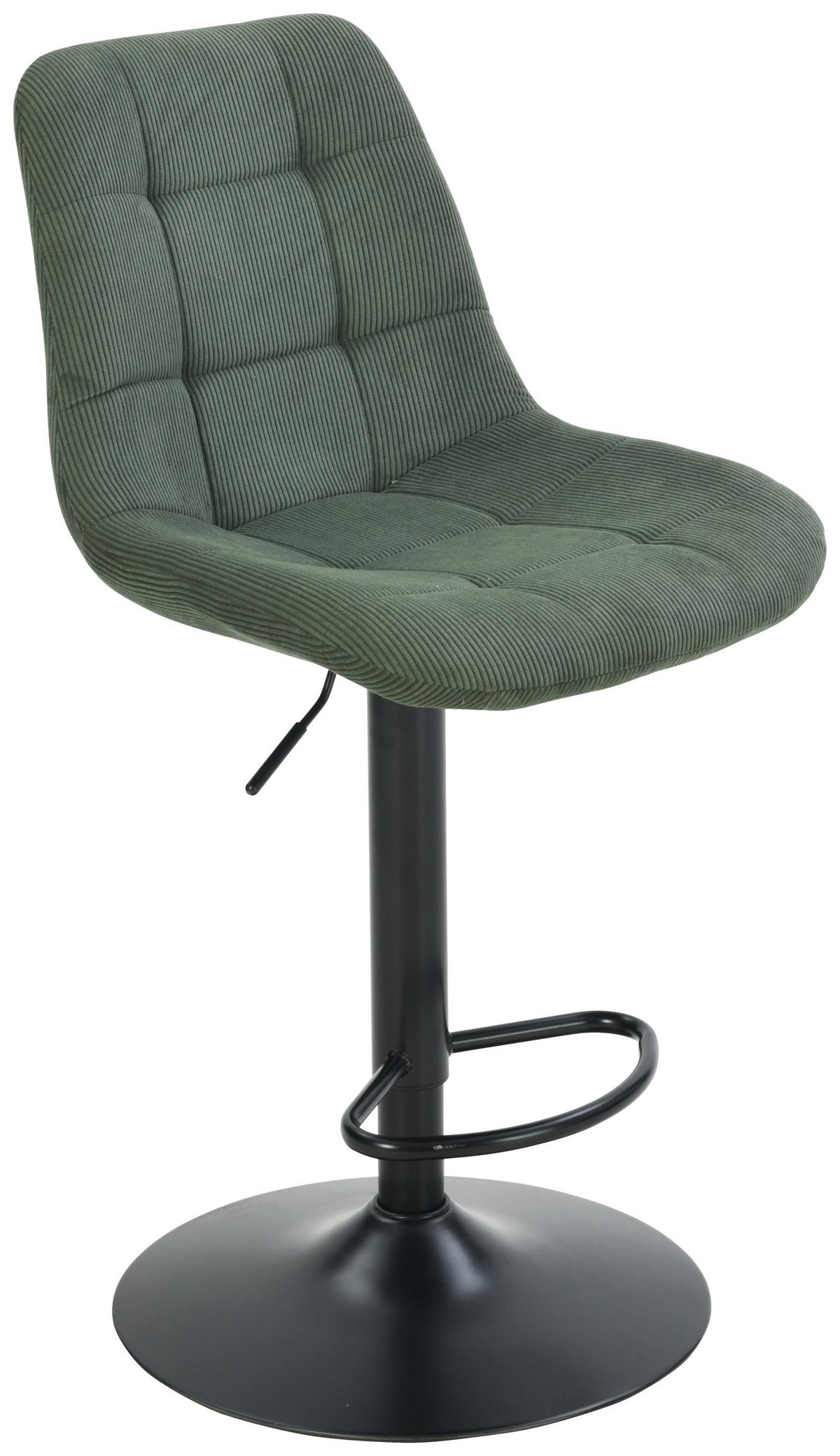 BAROVÁ ŽIDLE NINO - černá/zelená, Moderní, kov/dřevo (46/116/96/53cm) - Based