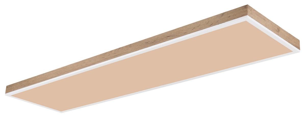 LED-Deckenleuchte 416080wwd5-Cct - Dunkelbraun/Opal, Natur, Holzwerkstoff/Kunststoff (120/30/7,5cm) - Globo