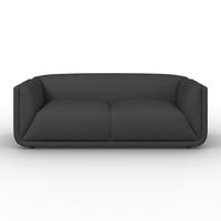 Pohovka HEVI, tmavosivý zamat, max. 360 kg - čierna/prírodná farba, Modern, drevo/textil (197/73/86cm) - Bessagi Home