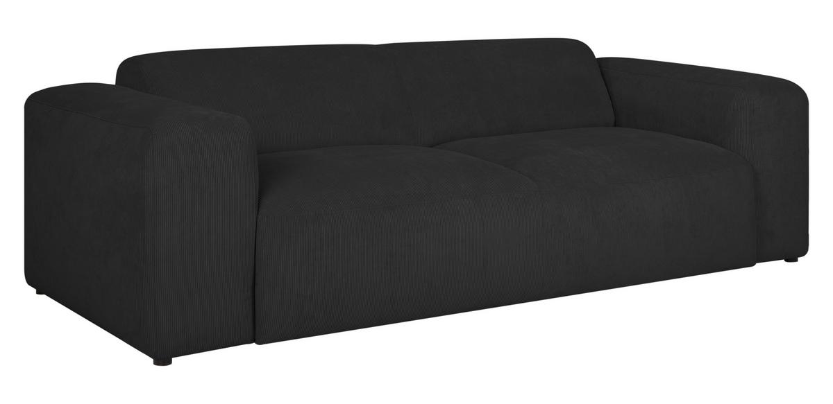 3-sitzer-sofa Hannah B: 247 Cm Anthrazit - Anthrazit/Schwarz, Design, Textil (247/75/104cm) - MID.YOU