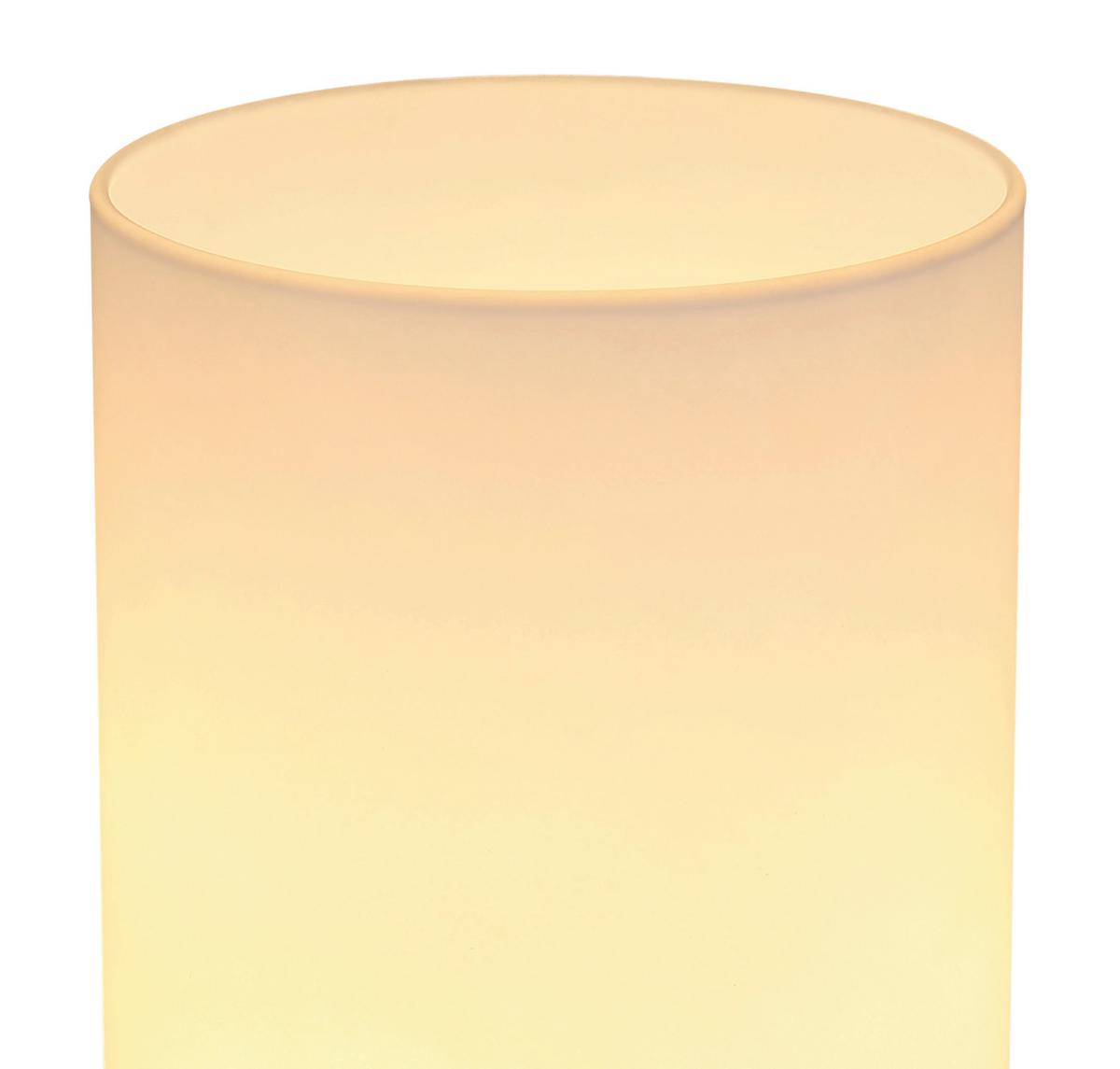 Led-tischlampe Cycli Dimmbar Opal - Opal/Nickelfarben, Basics, Glas/Metall (11/24cm) - Globo