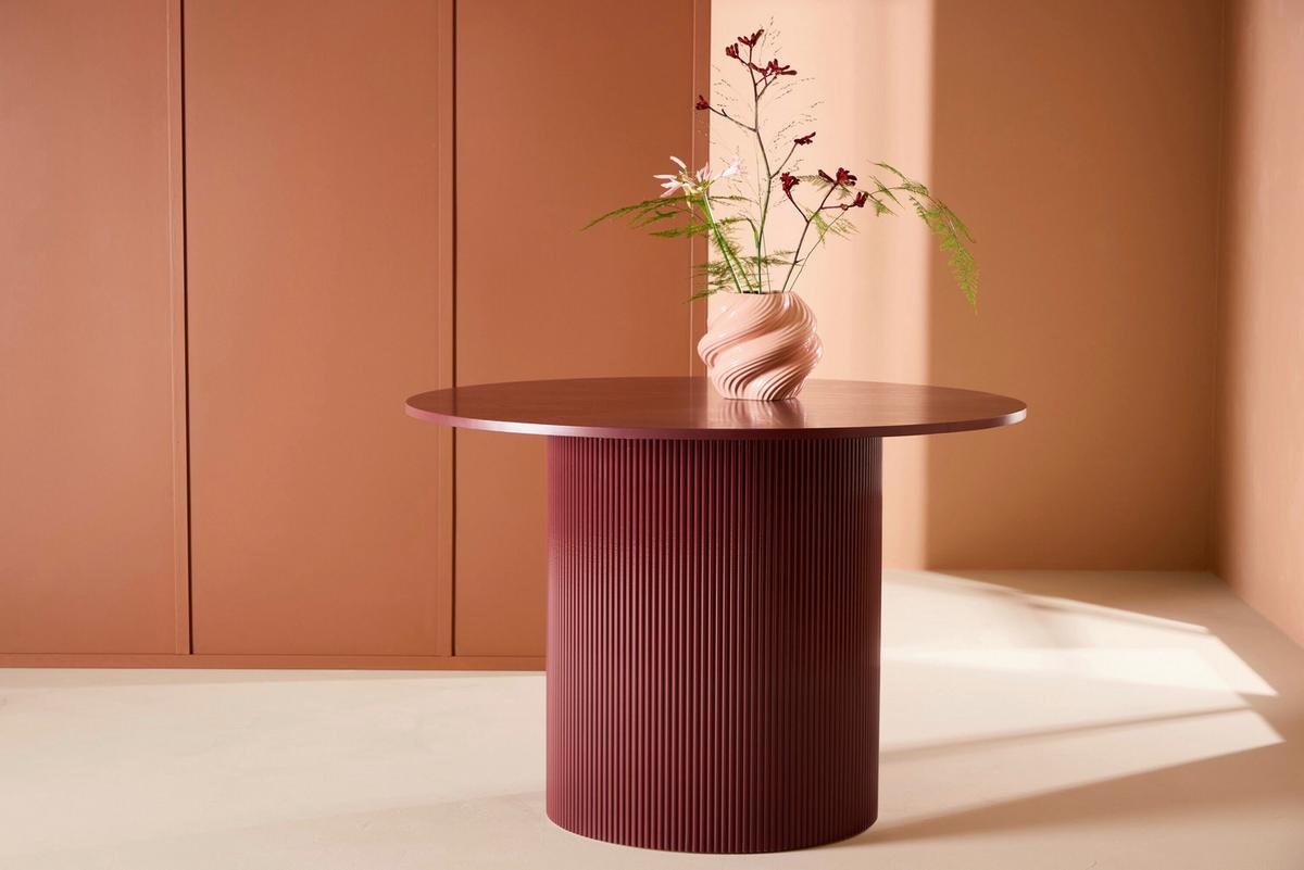 Esstisch Lenox Dunkelrot B: 110 Cm - Dunkelrot, MODERN, Holz (110/75cm) - Livetastic