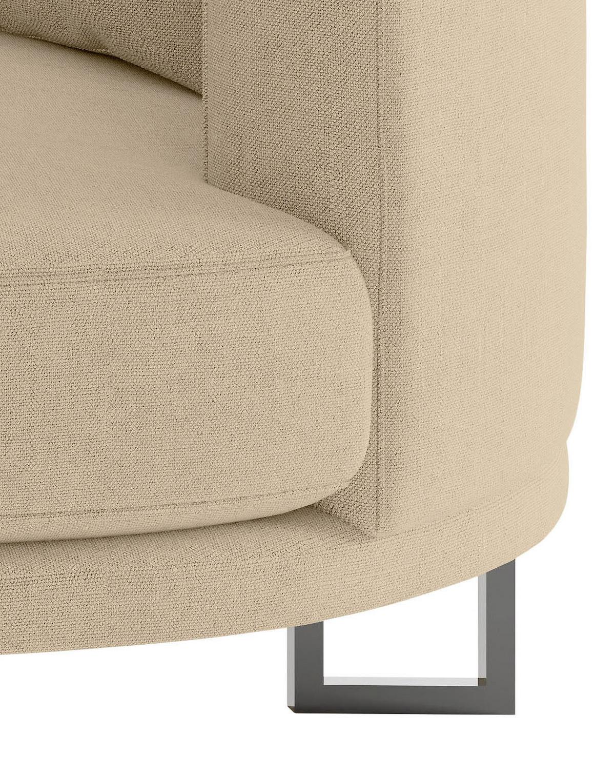 Bigsofa Natalia Beige S: 150x283 cm - Beige/Schwarz, Design, Textil (150/283cm) - Livetastic