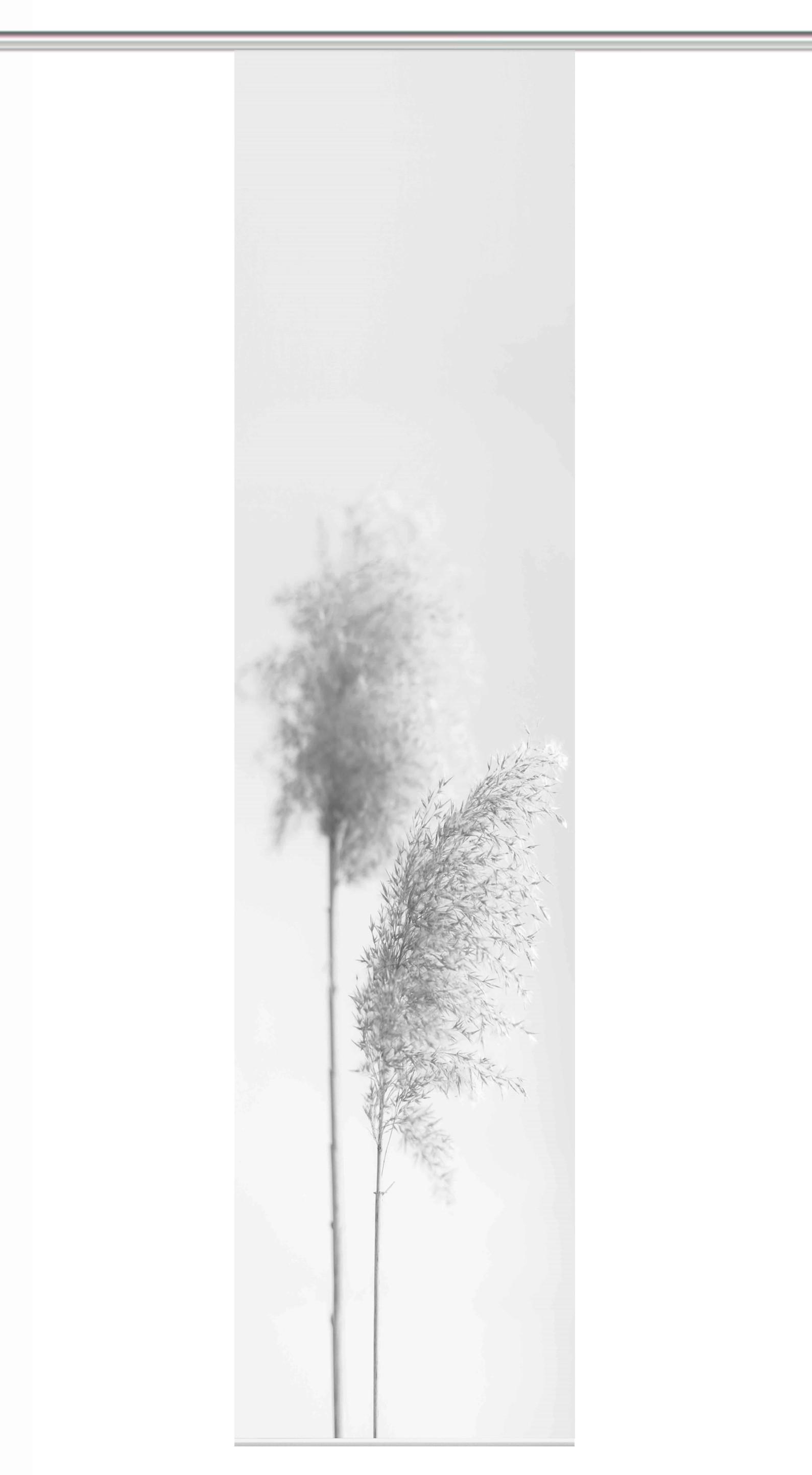 Flächenvorhang Irlos - Grau, Natur, Textil (60/260cm)