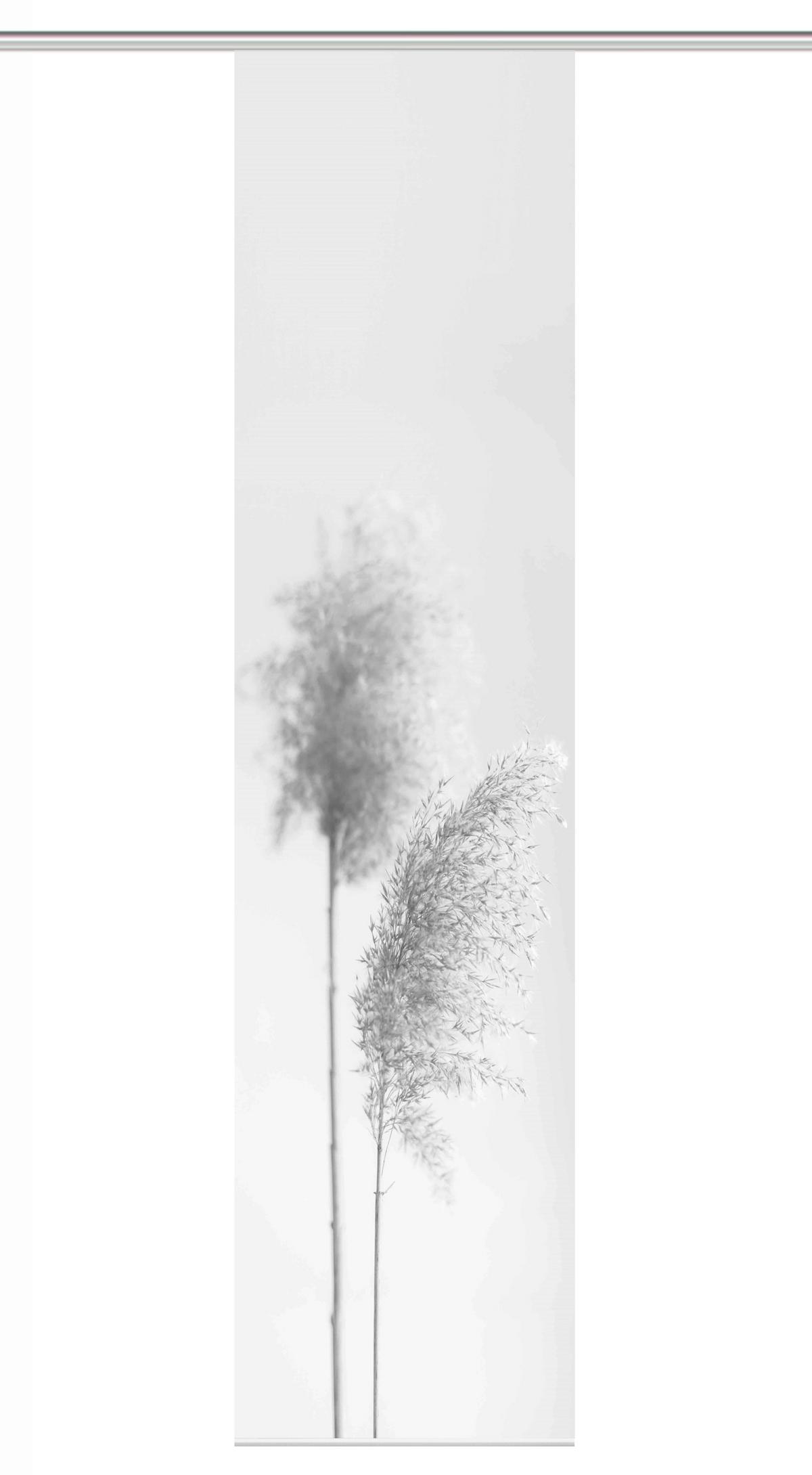 Flächenvorhang Irlos - Grau, Natur, Textil (60/260cm)