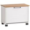 Garderobenbank Jelda Schuhbank - Eichefarben/Schwarz, Holzwerkstoff (62/47,2/34,1cm) - MID.YOU