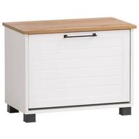Garderobenbank Jelda Schuhbank - Eichefarben/Schwarz, Holzwerkstoff (62/47,2/34,1cm) - MID.YOU