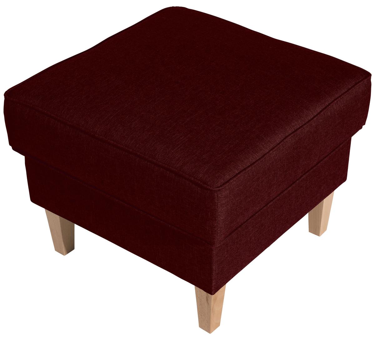Hocker Lorris - Buchefarben/Dunkelrot, Design, Textil (53/45/53cm) - Max Winzer