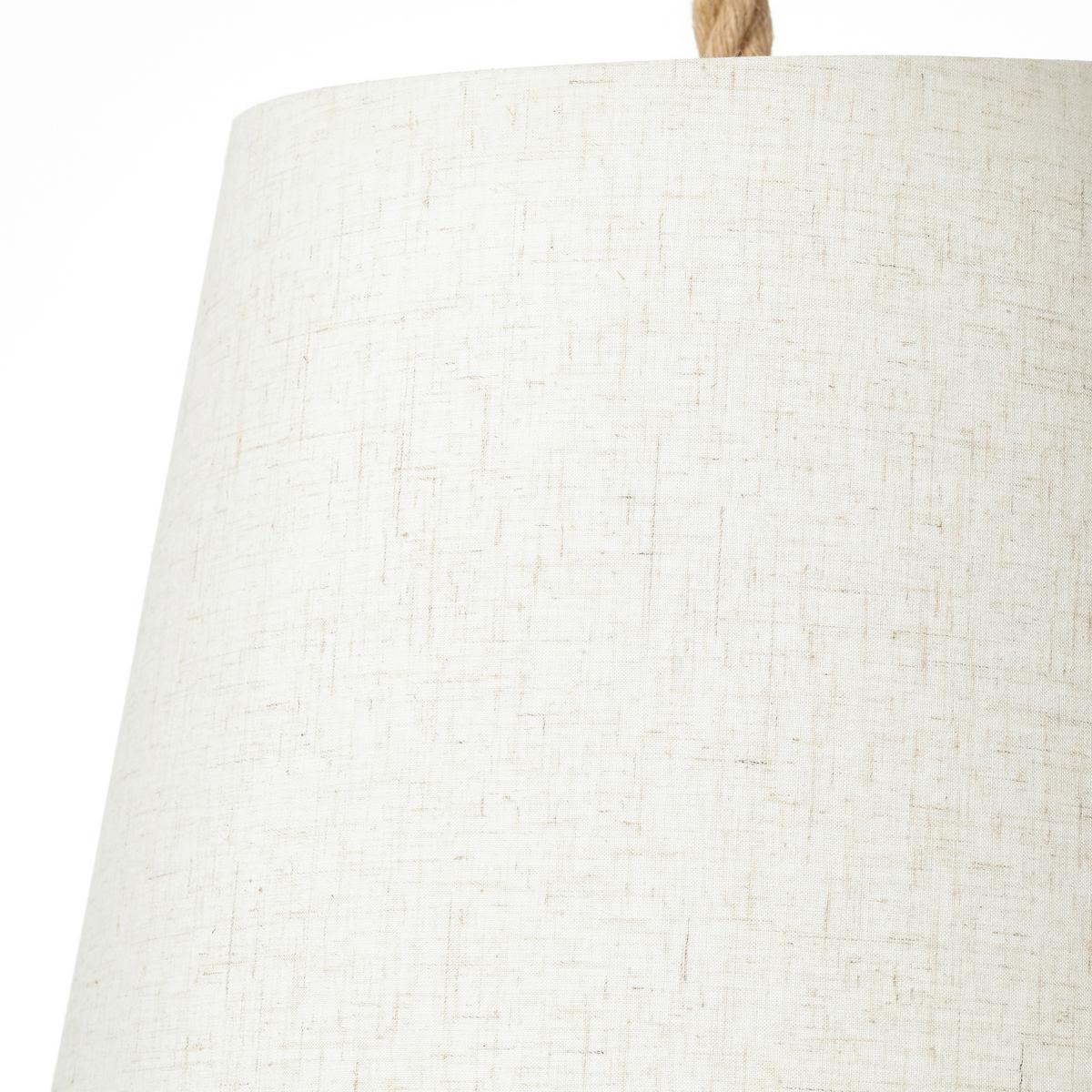 Hängeleuchte Sailor H: 130 Cm 1-Flammig, Seil-Aufhängung - Naturfarben/Weiß, Basics, Textil/Metall (35/130cm) - Brilliant