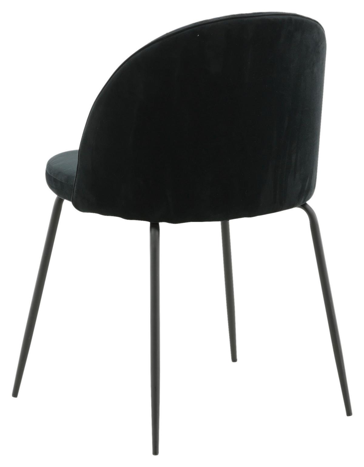 Stuhl-Set Wrinkles - Schwarz, Design, Kunststoff/Textil (49/79.5/50cm) - Livetastic