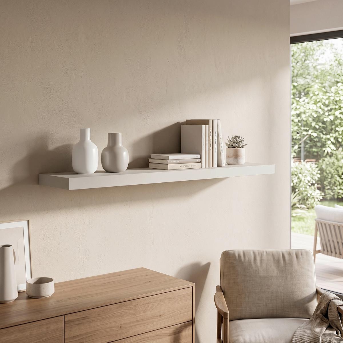 Wandboard Simple B: 80 cm Kaschmir - MODERN, Holzwerkstoff (80/3,8/23,5cm)