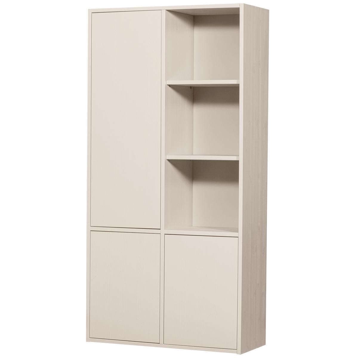 Mehrzweckschrank Merel Grauweiß B: 100 Cm - Grauweiß, Design, Holz (100/200/40cm) - Livetastic