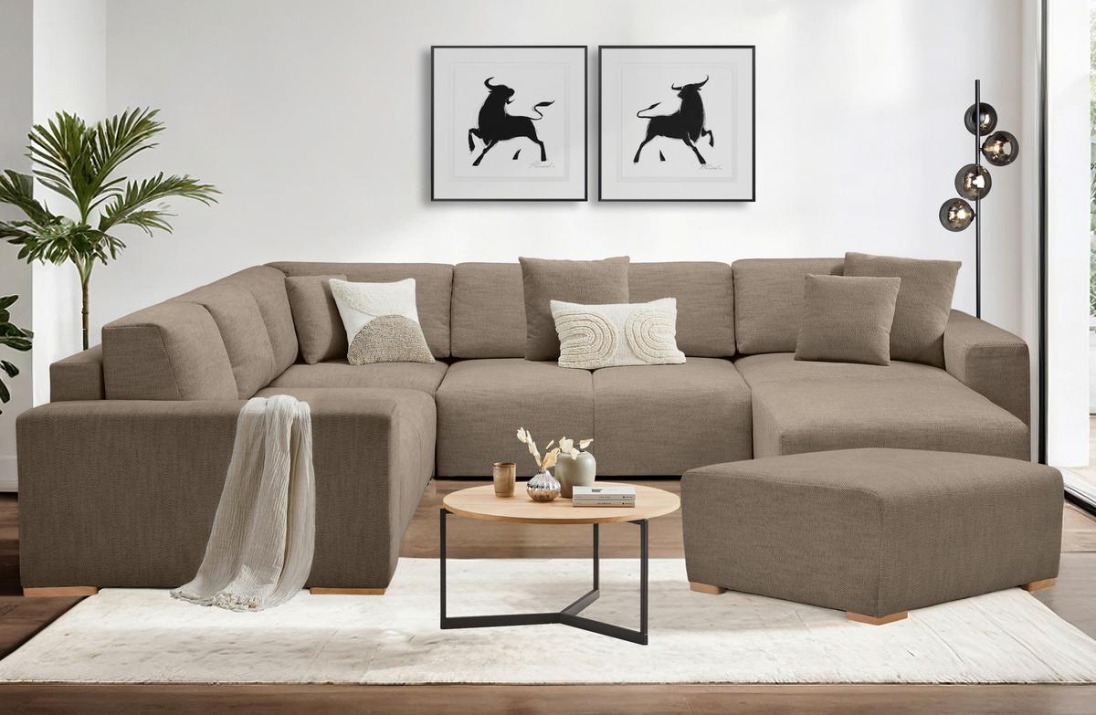 Zierkissenset Vouge Braun, 4 Stück, B: 42 Cm - Braun, KONVENTIONELL, Textil (42/53/42/53cm) - Livetastic