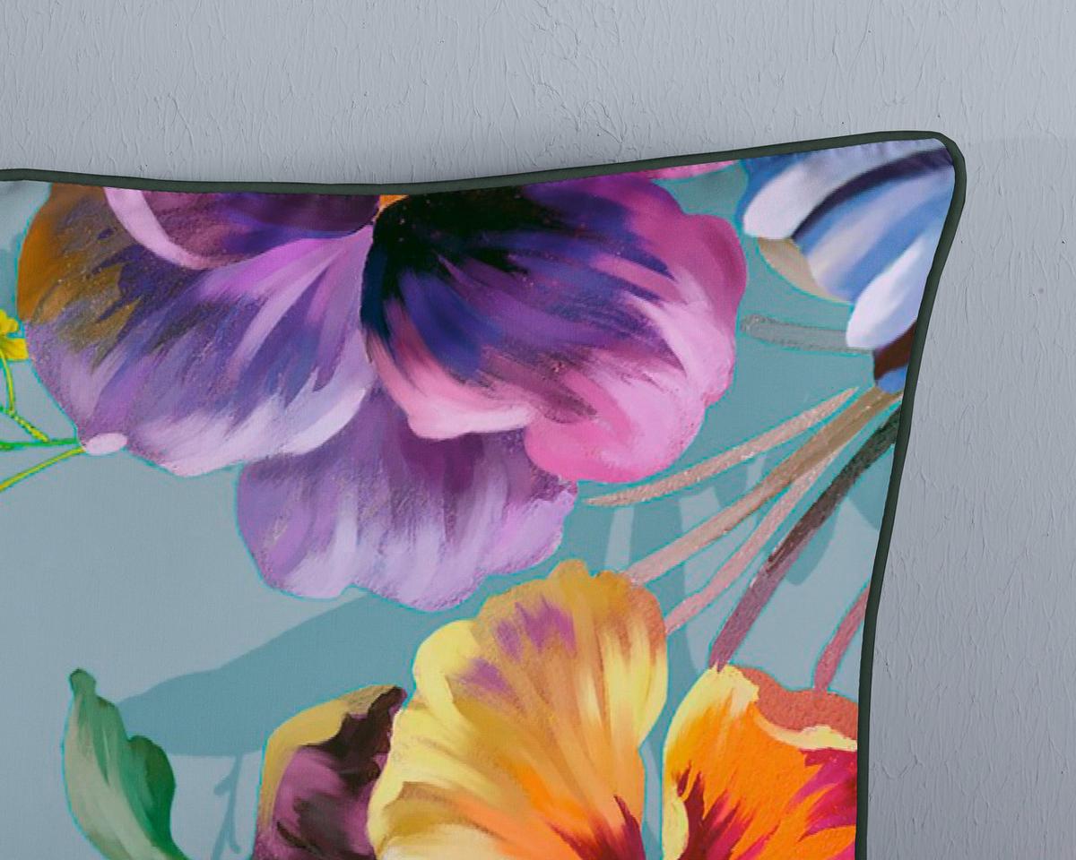 Wendebettwäsche Novara Hellblau 135x200 cm - Hellblau, Natur, Textil (135/200cm)
