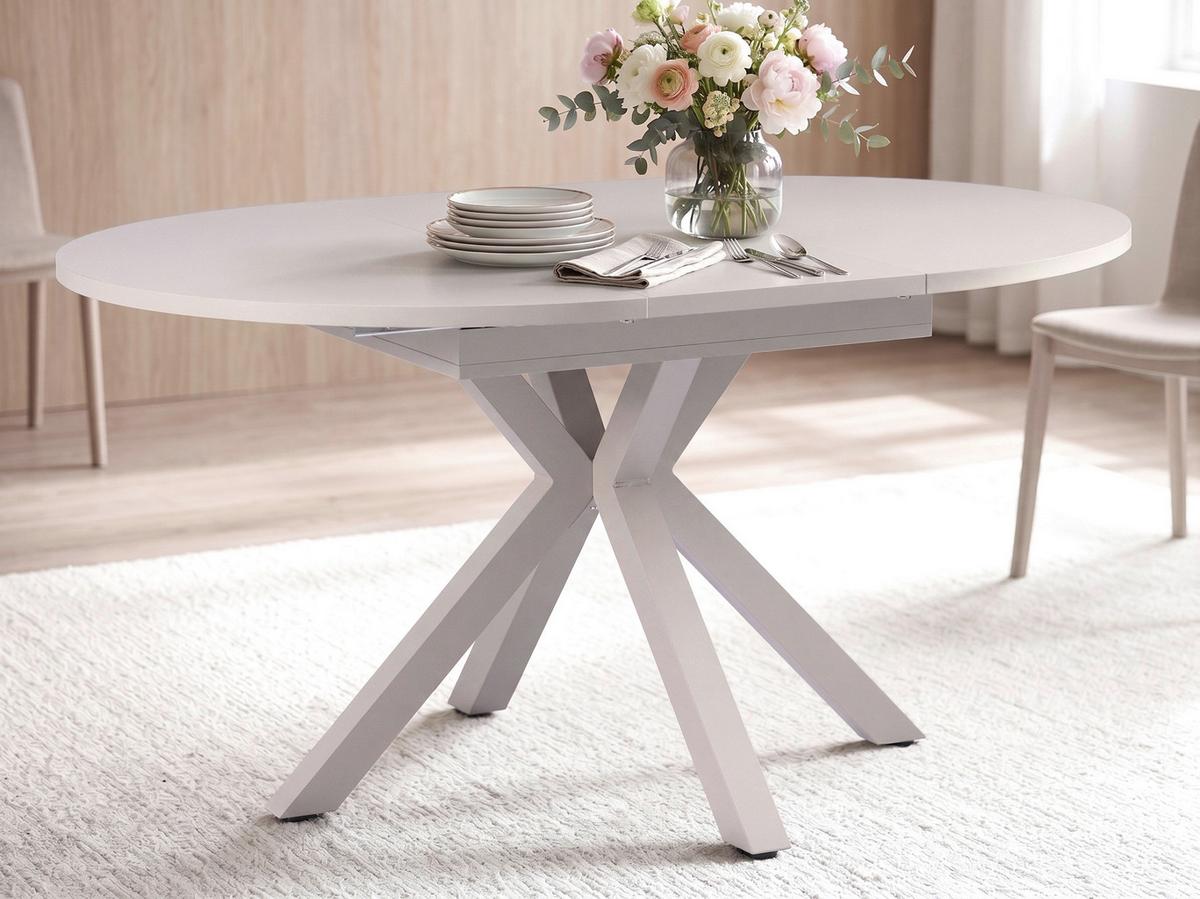 Esstisch Bozan AZ Kaschmir L: 110-150 cm - Kaschmir, MODERN, Holzwerkstoff/Metall (110/150/110/76cm) - Livetastic