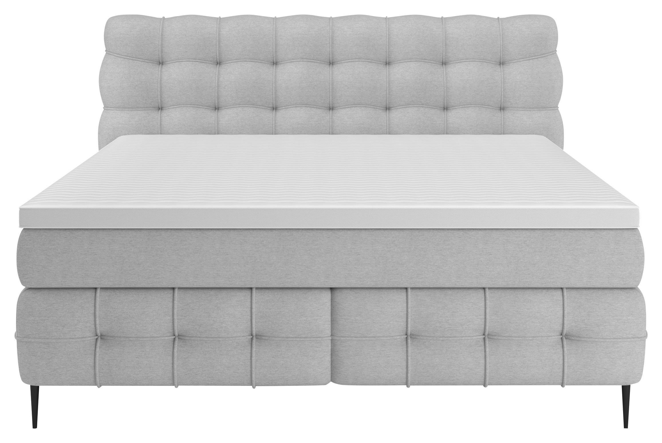 Boxspring- Ágy Scarlett 180/200cm - bézs, Konventionell, faalapú anyag/textil (180/200cm)