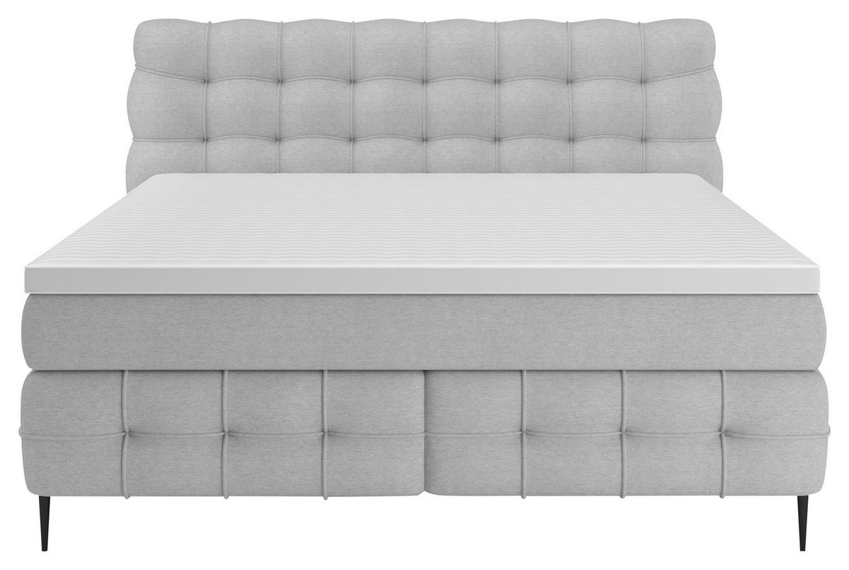 Boxspring- Ágy Scarlett 180/200cm - bézs, Konventionell, faalapú anyag/textil (180/200cm)
