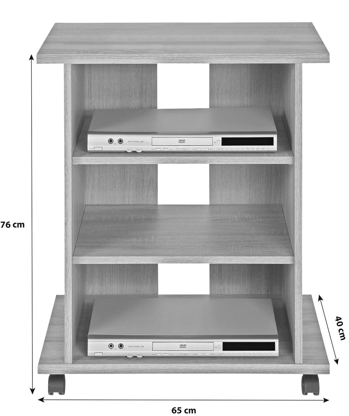 TV-Board Jürgen 2 B: 65 cm Sonoma Eichefarben - Sonoma Eiche, KONVENTIONELL, Holzwerkstoff (65/76/40cm)