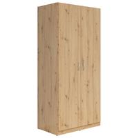 ŠATNÍKOVÁ SKRIŇA CASAO 2D - dub artisan/strieborná, Konventionell, kompozitné drevo/plast (91/197/54cm)
