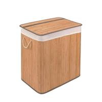WÄSCHEKORB Falster Braun B: 52cm - Braun, MODERN, Holz/Textil (52/62/32cm) - MID.YOU