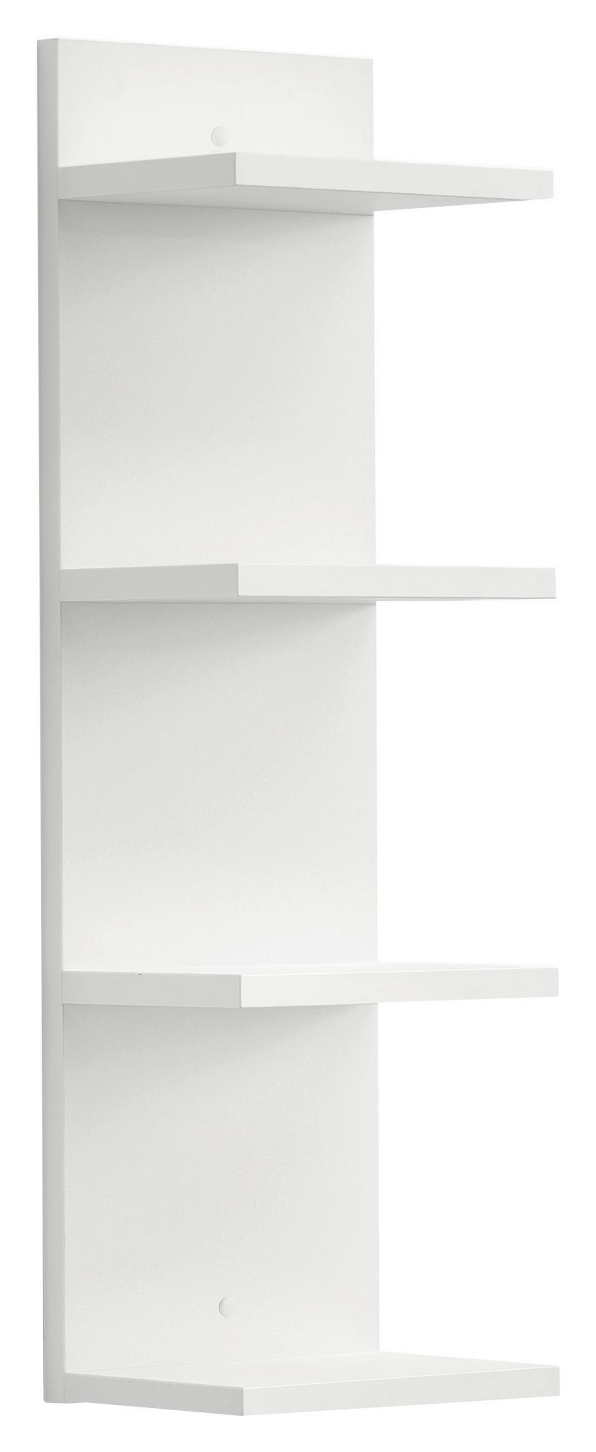 Wandregal Eolo Weiß B: 23,2 Cm - Weiß, Trend, Holzwerkstoff (23,2/75/16,8cm)